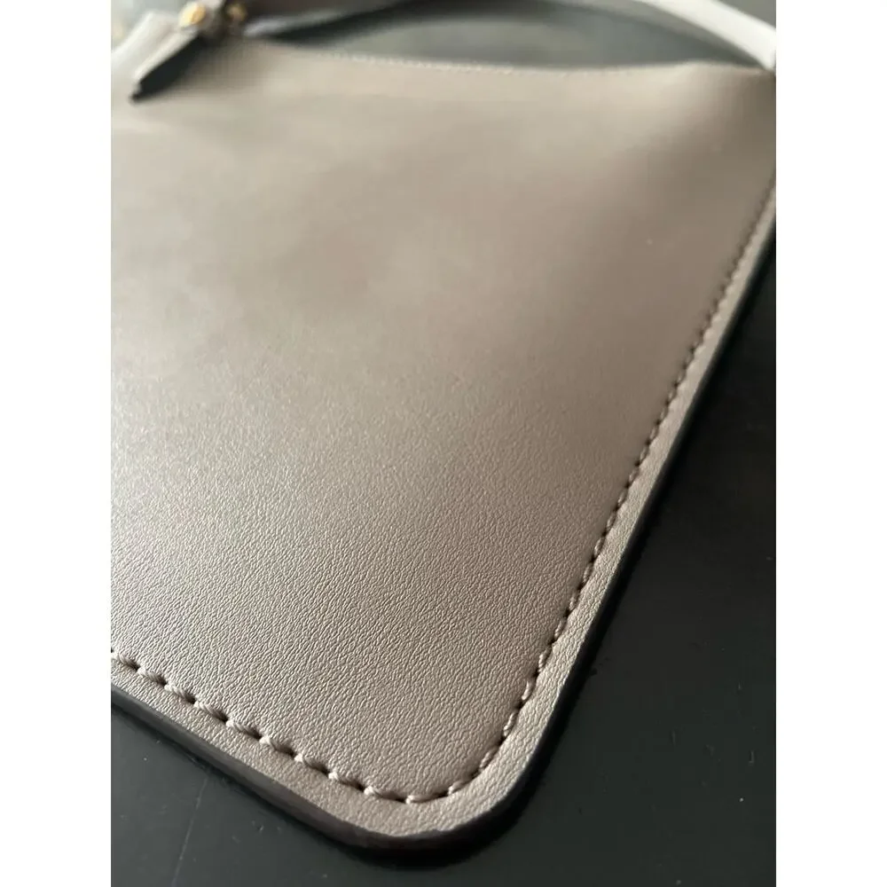 ANNE KLEIN Taupe Faux Leather Wristlet/Handbag sz OS